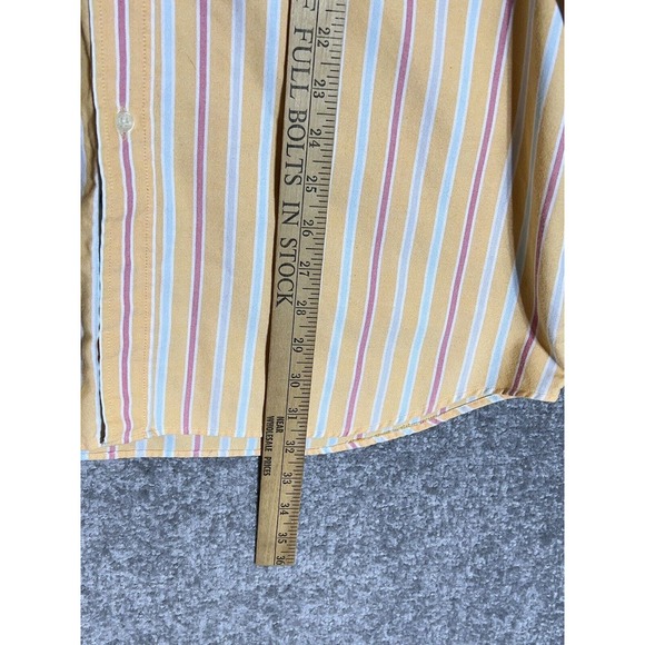 Ferrioni Collection Pastel Striped Button Up Shirt Mens Size Large Scottie Dog - Picture 7 of 7